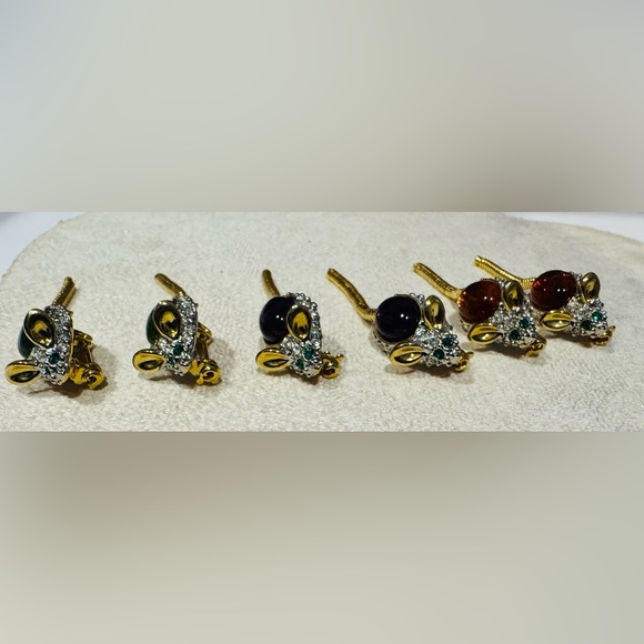 Vintage Mice Cabachon Brooches - Picture 9 of 11